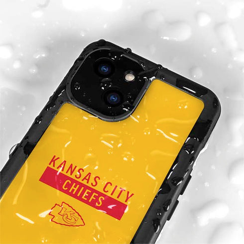 NFL Kansas City Chiefs Yellow Performance Series iPhone 15 Plus Waterproof Case